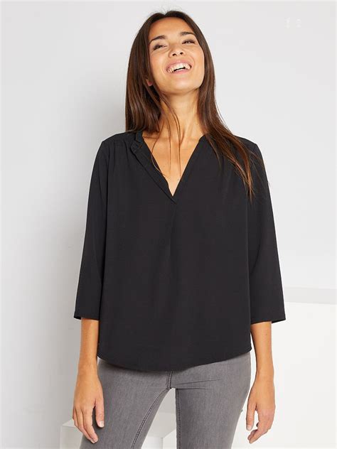 Blusa Vaporosa Negro Kiabi