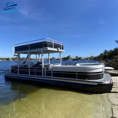 Allhouse Double Deck Ft Aluminum Fishing Boat Party Barge Pontoon