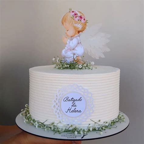 Decoração Para Bolo De Batizado - 70 ideias de bolo de batizado para abençoar sua festa + tutoriais ...