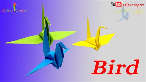 How To Make An Origami Paper Bird Origami Flapping Bird EASY Step