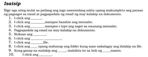 EPP ICT Modyul 9thank You Po Sa Mag Aanswer Brainly Ph