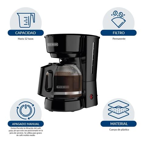 Cafetera Black And Decker 12 Tazas Negra Walmart