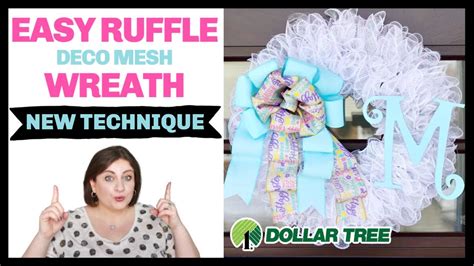 EASY RUFFLE DECO MESH WREATH SPRING EASTER WREATH TUTORIAL NEW