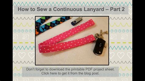 How To Sew A Lanyard Part 2 Continuous Lanyard Youtube