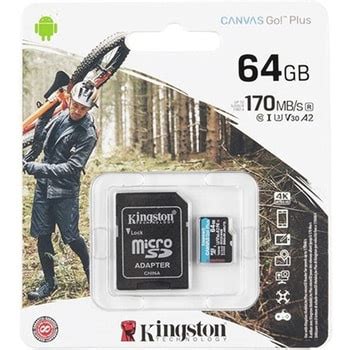 16498 Kingston Canvas Go Plus 64GB MicroSD Card with Adapter 1個