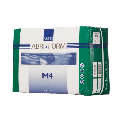 Abena M4 Medium Unisex Incontinence Briefs Heavy Duty With Diaper Tabs