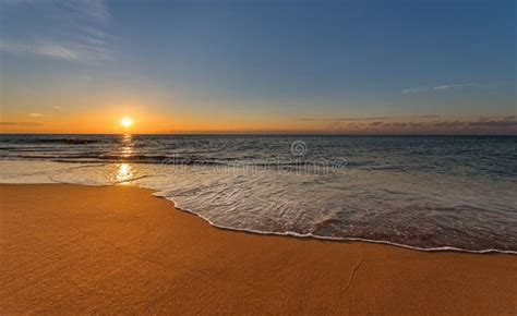 Sunrise Light On Ocean Waves Stock Photo Image Of Light Beach