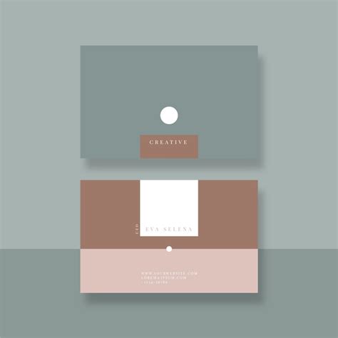 Free Vector Flat Minimal Horizontal Double Sided Business Card Template