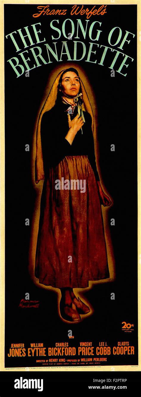 Song of Bernadette, The - Movie Poster Stock Photo - Alamy