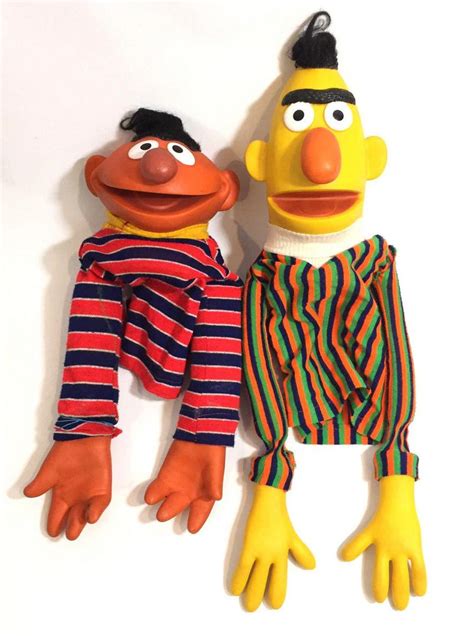 Vintage Bert and Ernie Hand Puppets Sesame Street 1970's Muppets | #1964857212