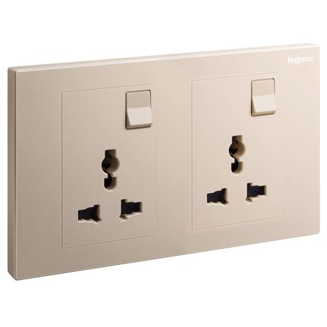 Galion Gangs Multistandard Switched Socket Outlet Rose Gold