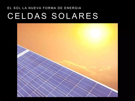 C Mo Funcionan Las Celdas Solares Ppt