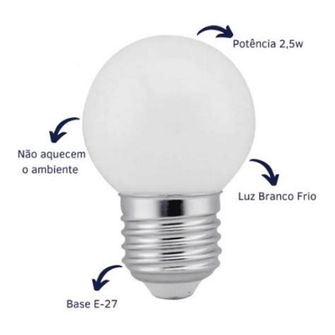 Lampada LED Bolinha 3W 6500K 127V Galaxy