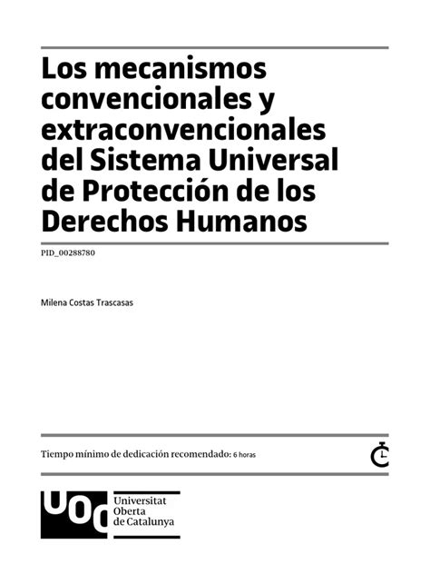 Los Mecanismos Convencionales Y Extraconvencionales Del Sistema