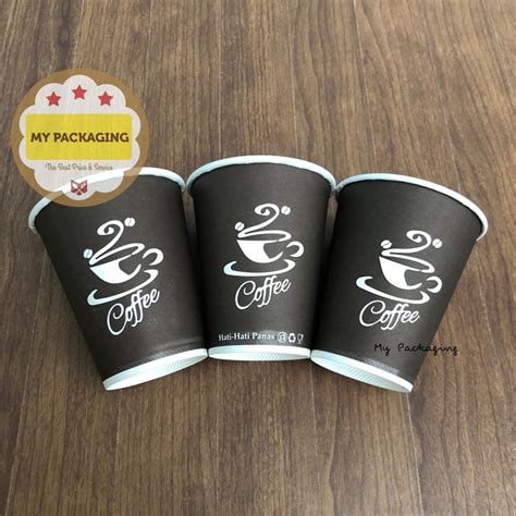 Jual Paper Cup 8oz Gelas Kopi Kertas MOTIF Tanpa Tutup Isi