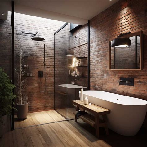 Exposed Brick Bathroom Ideas For A Modern Rustic Feel K