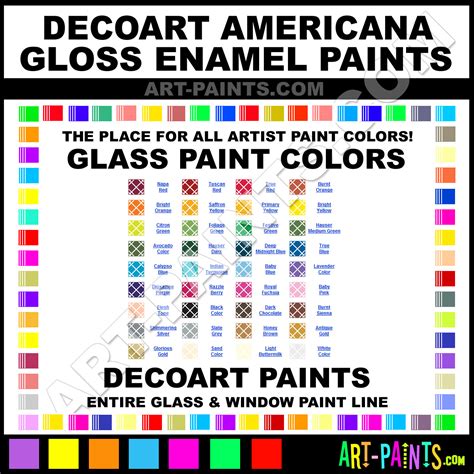 Decoart Americana Gloss Enamels Glass And Window Paint Colors Stains Inks Stained Glass