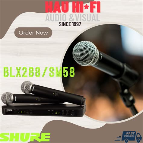 SHURE BLX288 SM58 Wireless Microphone System Lazada