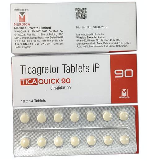 Ticagrelor 90 Mg Tablets Packaging Size 10 X 14 At Rs 4990 Box In New