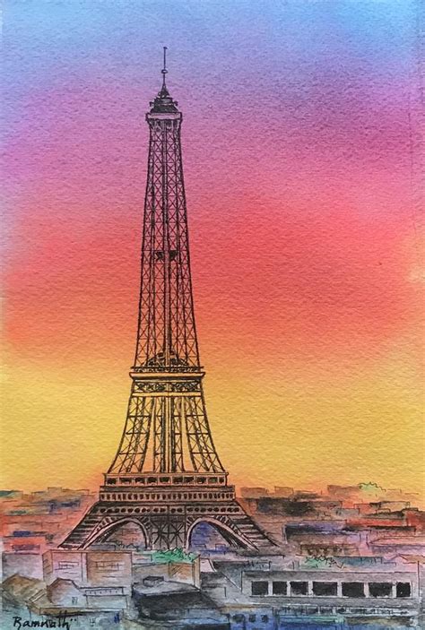 Eiffel Tower At Sunset By Ramnath Iyer Lupon Gov Ph