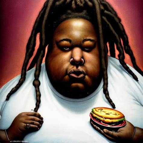 Hyperrealistic Mixed Media Portrait Of A Moridly Obese Stable Diffusion