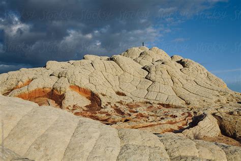 View Of Eroded Sandstone Rock Formations At Dawn White Pocket