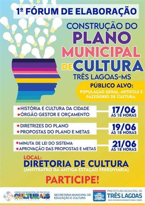 1º Fórum De Elaboração Da Construção Do Plano Municipal De Cultura Será