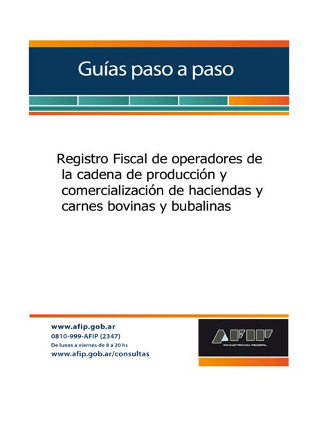 Registro Fiscal De Operadores De La Cadena De Producci N Y