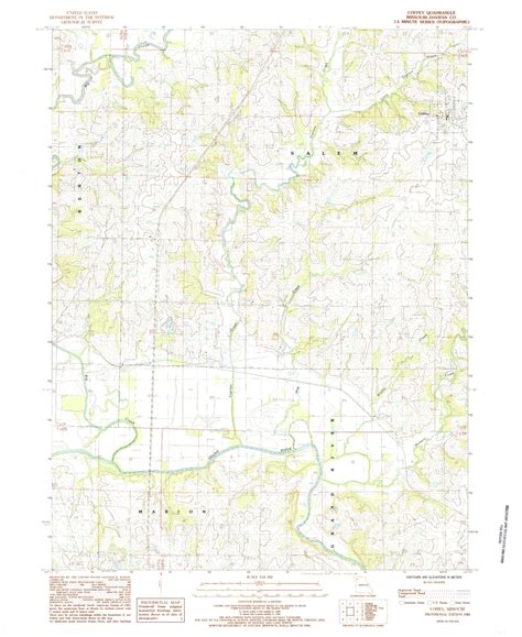 Classic Usgs Coffey Missouri 75x75 Topo Map Mytopo Map Store