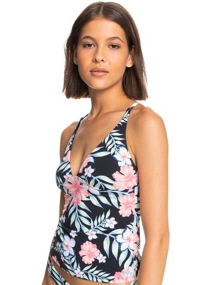 Printed Beach Classics Tankini Bikini Top Roxy