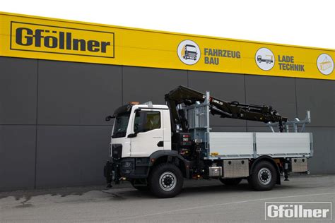 Plateau Aufbau Mit Frontkran Hiab X Hipro Es Gf Llner