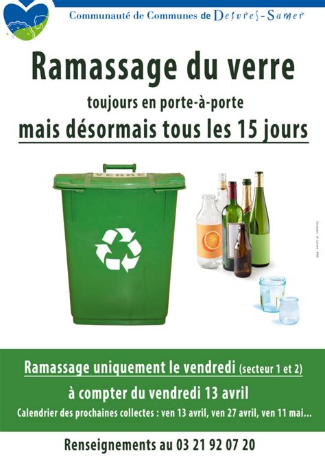 Ramassage verre Communauté de Communes de Desvres Samer