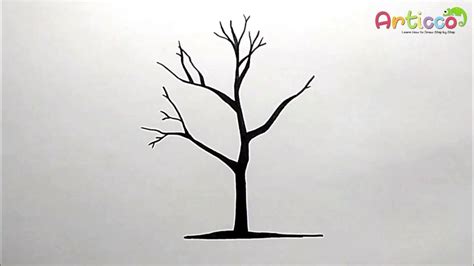 How To Draw A Tree Tree Drawing, Trees Drawing Tutorial,