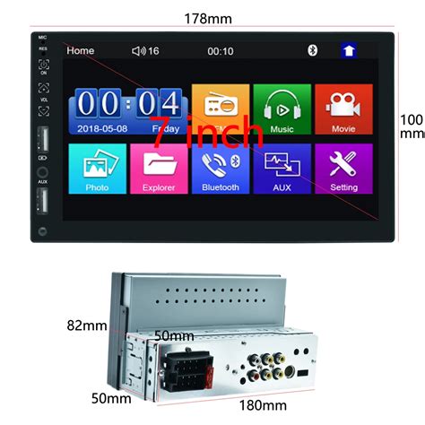 X REAKO 1 Din Car Radio 7 HD Autoradio Multimedia MP5 Player Touch