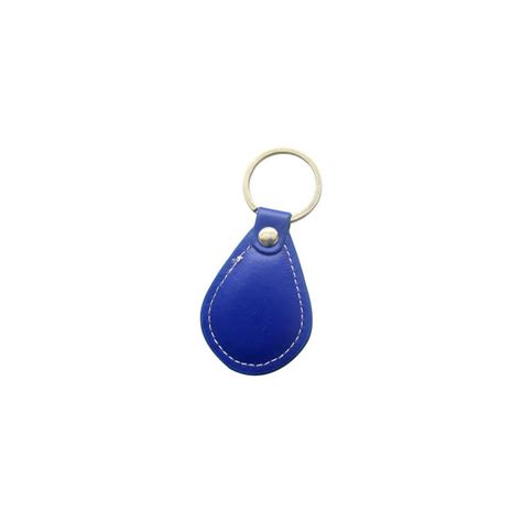 Porte Cl S En Cuir Bleu De Proximit Design Rfid Khz