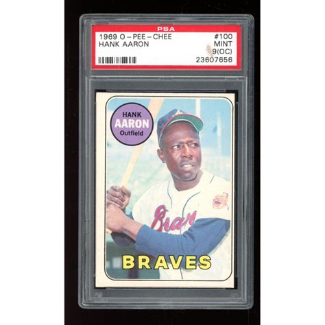 Hank Aaron O Pee Chee Psa Oc Pristine Auction