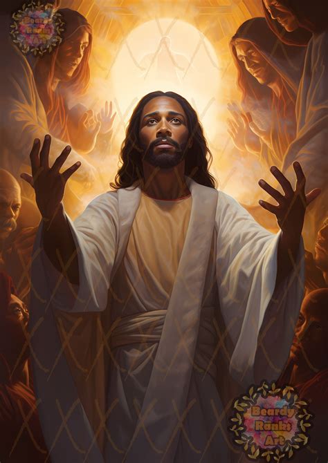 Praying Black Jesus Poster, Christian Poster, African American Jesus Poster, Black Christian Art ...