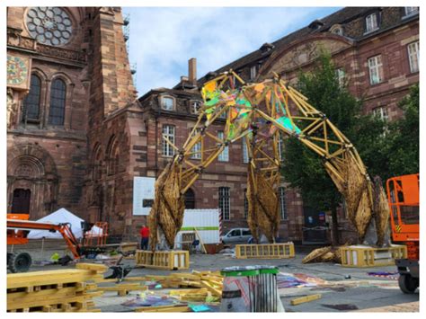 Devant La Cath Drale De Strasbourg Une Uvre D Art S Effondre Juste