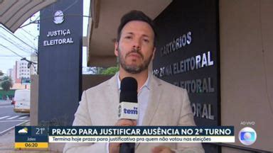 Bom Dia SP Prazo para justificar ausência no 2º turno das eleições