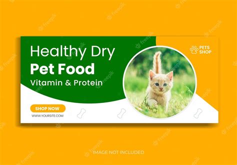 Premium Vector New Pet Food Shop Social Media Template Facebook Cover