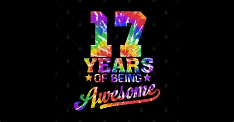 Years Of Being Awesome Years Old Th Birthday Tie Dye Year