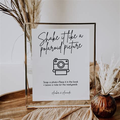 Polaroid Guest Book Sign Photo Guest Book Sign Template Etsy