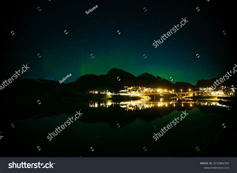 Northern Lights Norway Night Sky Green Stock Photo 2272862797 ...