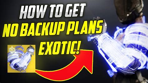 How To Get No Backup Plans New Titan Exotic Destiny Season Of The