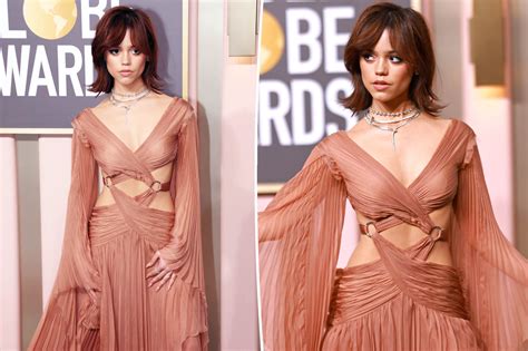 Jenna Ortega Bares Her Abs On The Golden Globes 2023 Red Carpet