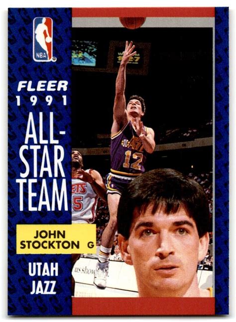 1991 92 Fleer John Stockton Utah Jazz 217 EBay