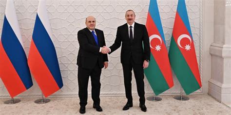 President Ilham Aliyev Prime Minister Of Russia Mikhail Mishustin Held