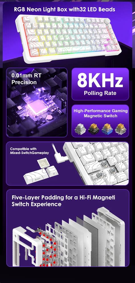 Hot Swap Gasket Structure K Polling Rate Magnetic Switch Keyboard
