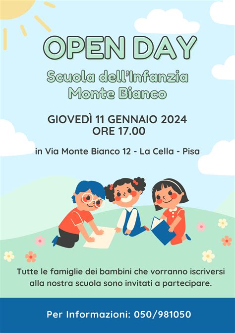 Open Day Scuola Dell Infanzia Monte Bianco Notizie Istituto