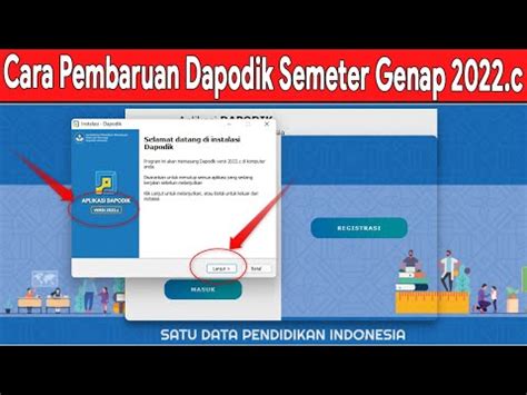 Cara Pembaruan Data Aplikasi Dapodik C Semester Genap Youtube